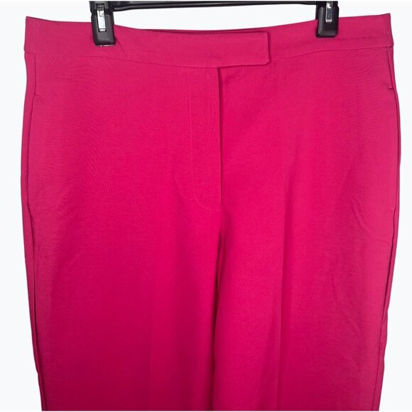 Meg & Margot Colette Cropped Wide-Leg Pink Dress Pants Large - Picture 13 of 16